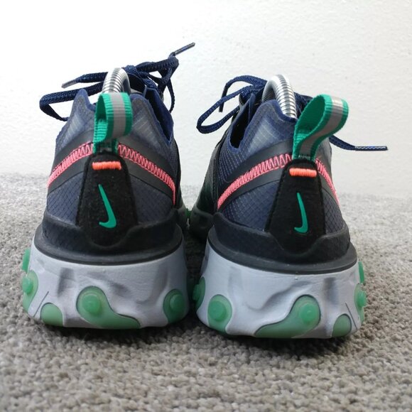Nike React Element 87 Mens Size 7.5 Running Shoes AQ1090-005 Neptune Green 2018 - Picture 7 of 10